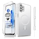 Dizn Magnetic for Samsung Galaxy A32 5G Phone Case,Screen Protector,White