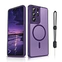 Dizn Magnetic for Samsung Galaxy S21 Ultra Case:[???????????? ???????????? ????????????],Fit for MagSafe,with Band,Matte Translucent Military-Grade Shockproof Protective for 6.8-Inch S21 Ultra,Purple