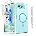 Dizn Magnetic for T-Mobile Revvl 8 Phone Case, [Not Fit Revvl 8 Pro],with Tempered Glass Screen Protector,Strap, Compatible with MagSafe,Military-Grade Protective Revvl 8, Mint