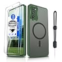 Dizn for Samsung Galaxy S20 FE Case,[Not Fit S20],with 2 Tempered Glass Screen Protector,[Compatible with MagSafe], with Strap, Magnetic &amp; Military Grade Shockproof Protective,for S 20 FE (6.5"),Green