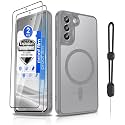 Dizn for Samsung Galaxy S21 Plus Case:[???????????? ???????????? ????????????] with Explosion-Proof Film,Fit for Mag-Safe,Matte Translucent &amp; Military-Grade Shockproof Protective for S21 Plus 5G,Grey