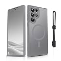 Dizn for Samsung Galaxy S22 Ultra Case:[???????????? ???????????? ????????????] Compatible with MagSafe, S22 Ultra Case Silky Soft Touch,with Strap,Military Protective,Funda para S22 Ultra 5G,Grey