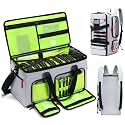 DJ Cable Bag with Detachable Dividers for Equipment and Music Gear, Grey