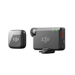 dji mic mini 1 tx  1 rx ultralight detail-rich audio noise cancelling automatic limiting wireless microphone for cameraiphoneandroid vlog streaming 400m transmission