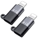 for DJI Mic Mini Type-C Female to Male Adapter for iPhone 11 12 13 14 Smartphone PC Mac Audio Connector Accessories Wireless Microphone Receiver for DJI Mic 3 RX Mini RX (2 Pack)