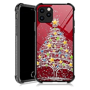 djsok iphone 11 pro max case christmas tree cases with 4 corners shockproof protection soft silicone tpu bumper and hard pc pattern back case foriphone