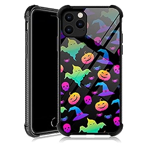djsok case compatible with case for iphone 13 mini ghost pumpkin halloween iphone 13 mini cases with 4 corners shockproof protection soft silicone tpu bumper and hard pc pattern back case