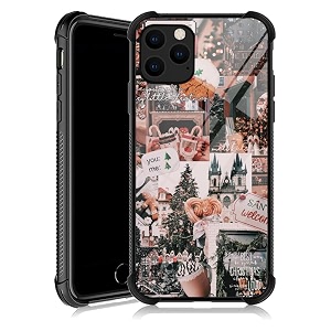 djsok case compatible with case for iphone 13 mini christmas winter collage001 iphone 13 mini cases with 4 corners shockproof protection soft silicone tpu bumper and hard pc pattern back case