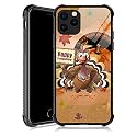 DJSOK Case Compatible with iPhone 12 Case, Thanksgiving Turkey Pumpkin with 4 Corners Shockproof Protection Soft Silicone TPU Bumper and Hard PC Pattern Back Case for iPhone 12