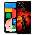 DJSOK Compatible with Google Pixel 5 Case,Samurai Dark for Girl Men Drop Protection Pattern with Soft TPU Bumper Case for Google Pixel 5