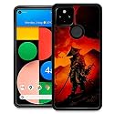 DJSOK Compatible with Google Pixel 5 Case,Samurai Dark for Girl Men Drop Protection Pattern with Soft TPU Bumper Case for Google Pixel 5