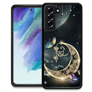 djsok compatible with samsung galaxy s23 casebutterfly moon star for girl men drop protection pattern with soft tpu bumper case for samsung galaxy s23