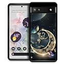 DJSOK Compatible with Google Pixel 7A Case,Butterfly Moon Star for Girl Men Drop Protection Pattern with Soft TPU Bumper Case for Google Pixel 7A