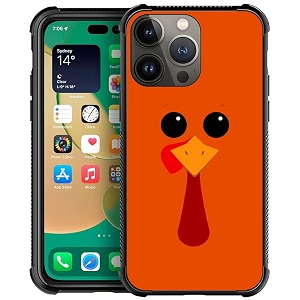 djsok compatible with iphone 14 pro case turkey thanksgiving iphone 14 pro cases with 4 corners shockproof protection soft silicone tpu bumper and hard pc pattern back case