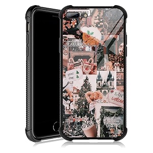 djsok compatible with iphone se 2022se 2020 case christmas winter collage001 with 4 corners shockproof protection soft silicone tpu bumper and hard pc pattern back case for iphone 78se2se3
