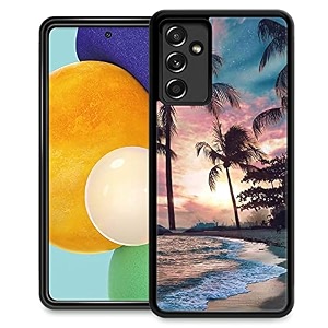 djsok compatible with google pixel 6 pro casebeach palms sunset for girl men drop protection pattern with soft tpu bumper case for google pixel 6 pro
