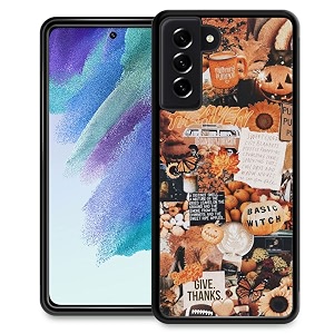 djsok compatible with samsung galaxy s23 casehalloween autumn pumpkin for girl men drop protection pattern with soft tpu bumper case for samsung galaxy s23