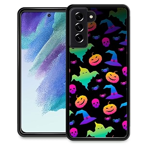 djsok compatible with samsung galaxy s23 plus caseghost pumpkin for girl men drop protection pattern with soft tpu bumper case for samsung galaxy s23 plus