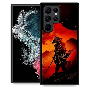 djsok compatible with samsung galaxy s23 ultra casesamurai dark for girl men drop protection pattern with soft tpu bumper case for samsung galaxy s23 ultra
