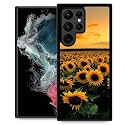DJSOK Compatible with Samsung Galaxy S23 Ultra Case,Sunflower Field for Girl Men Drop Protection Pattern with Soft TPU Bumper Case for Samsung Galaxy S23 Ultra