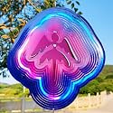 DJUAN 12in Angel Wind Spinner Outdoor Garden Decor Gifts for Women Mom Wife
