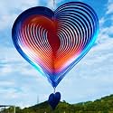 DJUAN 12in Heart Wind Spinner Outdoor Garden Decor Gifts for Mom Wife Women
