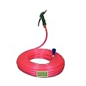 Garden Water Hose Pipe with High Pressure Lever Spray Gun &amp; Accessories &amp; Brass Nozzle For Garden/Car Washing/bike wash/pet bath (5 MTR LENGTH Hose With Spray Gun, Pink Hose)