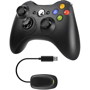 dkd controller with receiver for xbox 360 ps3 pc windows 7810 with usb receiver