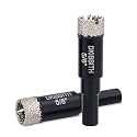 DKIBBITH 5/8" Diamond Hole-Saw Bits with Pilot Drill Bit - 2 Pack 5/8" Diamond Tipped Tile Hole Saws with Guiding Bit for Porcelain Tile Ceramic Pottery Granite Stone Glass Bottles 16mm.
