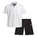 DKNY Boys Short Set 2 Piece Collared