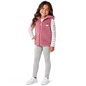 DKNY Girls 3 Piece Puffer Vest Shirt and Flare Leggings Set