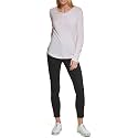 DKNY Women's Crewneck Long Sleeve Layering Top