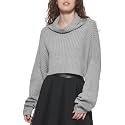 DKNY Women's Turtleneck All-Day Comfort Cropped Sportswear Sweater