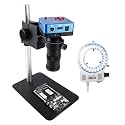 DKP Medicams Microscope Sets HD 16MP 60F/S HDMI/USB Industrial Microscope Camera+130X C Mount Lens+56 LED Ring Light for Phone Chip Repair