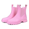 DKSUKO Women's Ankle Rain Boots, Waterproof Chelsea Short Garden Shoes