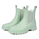 DKSUKO Women's Ankle Rain Boots, Waterproof Chelsea Short Garden Shoes