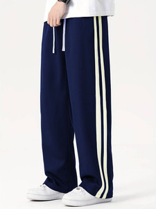 DL Fashion Solid Men Blue Track Pants