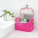 Dlala Household Grooming Kit Travel Bag for Cosmetic Makeup Pouch Makeup Bag Kit Storage Organizer Travel Toiletry Vanity Bag with Compartment for Women (Pink)