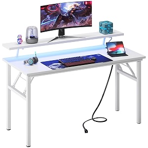 DlandHome 47 inch Computer Desk with Power