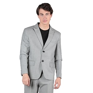 DLANXA Men Solid Slim Fit Single Breasted