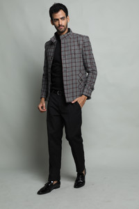 dlanxa tweed checkered coat for men
