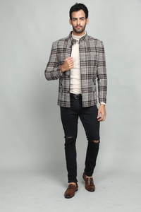 dlanxa tweed checkered coat for men