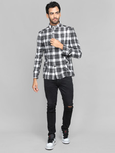 dlanxa tweed checkered coat for men