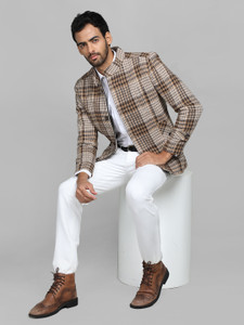 dlanxa tweed checkered coat for men