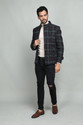 DLANXA Tweed Checkered Coat For Men