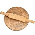 Handcrafted Wooden Pure Rosewood Wooden 10 Inch Chakla 12 Inch Belan Rolling Pin Board/Roti Maker/Chakla Belan/Chapati,Roti Maker,(A5) (Multi Colour)