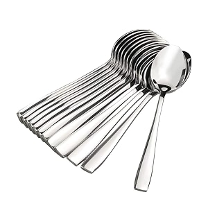 stainless steel spoons set of 12 dinner spoon length food grade silverware for home amp kitchen- mirror polished 12 silver spoons a11 spoon set 12 pcs