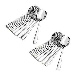 stainless steel spoons set of 12 dinner spoon length food grade silverware for home amp kitchen- mirror polished 12 silver spoons a11 spoon set 12 pcs