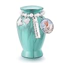 Dletay Aluminum Mint Green Mini Cremation Urn for Human Ashes - 2.85 Inch Keepsake Urn with Custom Photo Engraving - Small Photo Sharing Urn for Mom Dad
