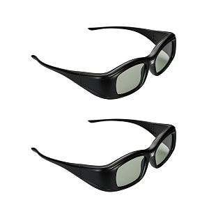 dlp 3d glasses for all brands of dlp full hd 3d projectors  active shutter eyewear for side by side amp over under 3d videos  not for red cyan 3d ready projectors or 3d tvs  pack of 2